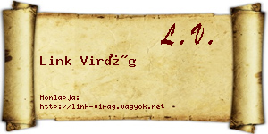 Link Virág névjegykártya